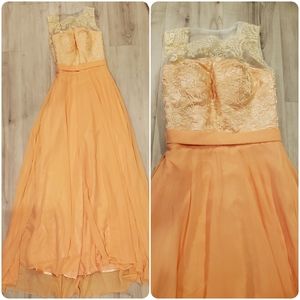 Peach Bridesmaids Dress